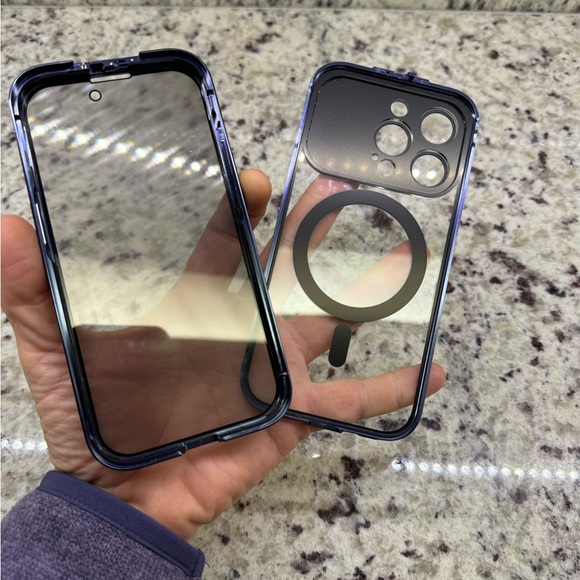 NWOT iPhone 15 Pro Cell Phone Case - 360 degree protection, Blue Titanium - Picture 9 of 13